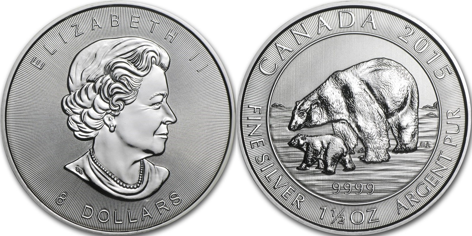 canada 2015 ours polaire 1.5 oz