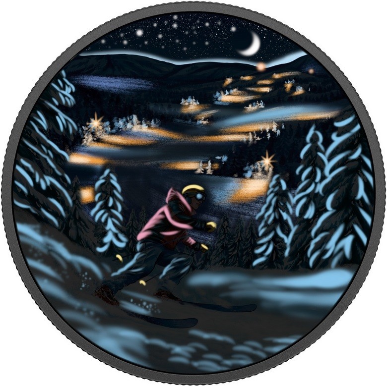 canada 2017 ski de nuit fluo