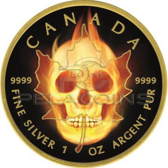 canada 2015 burning maple skull