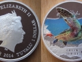 TUVALU 1 DOLLAR 2014 - TORTUE VERTE