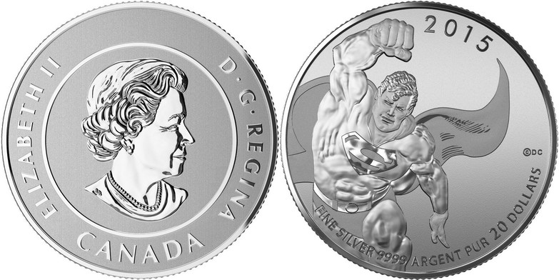 canada 2015 20$ pour 20$ superman