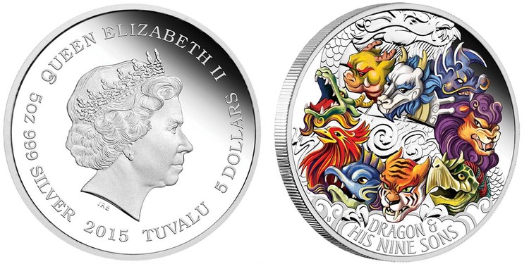 tuvalu 2015 dragon et ses neuf fils