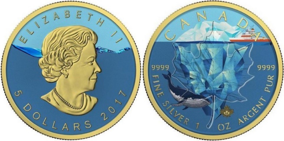 canada 2017 maple leaf iceberg