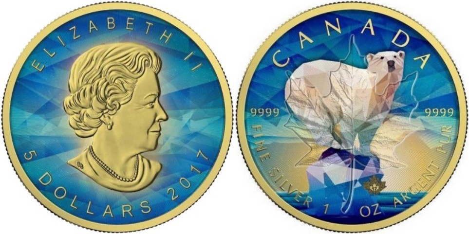 canada 2017 maple leaf ours polaire