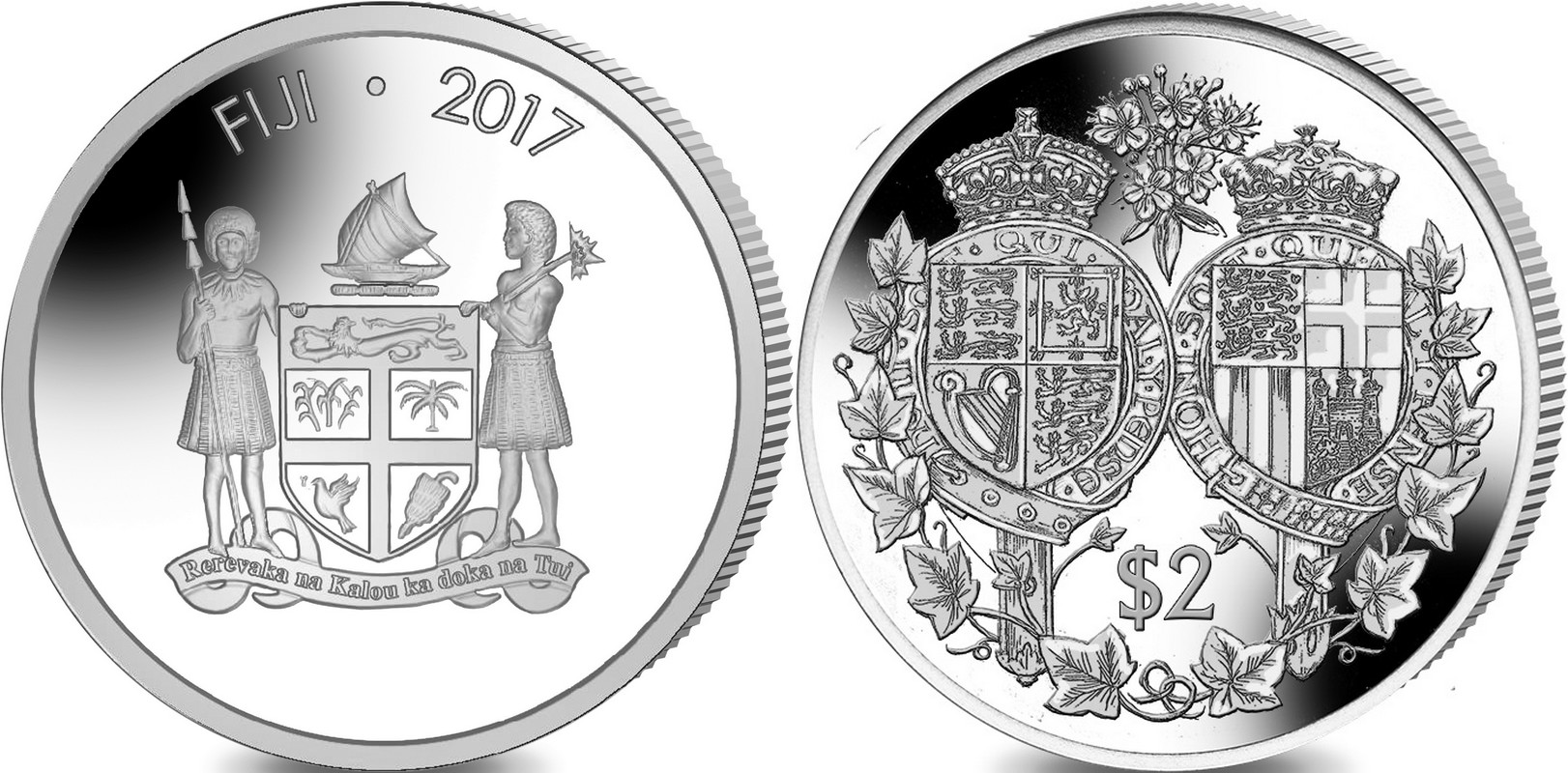 fidji 2017 70 ans couple royal armoiries