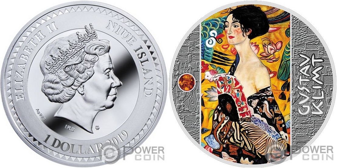 niue-2019-gustav-klimt-dame-avec-fan