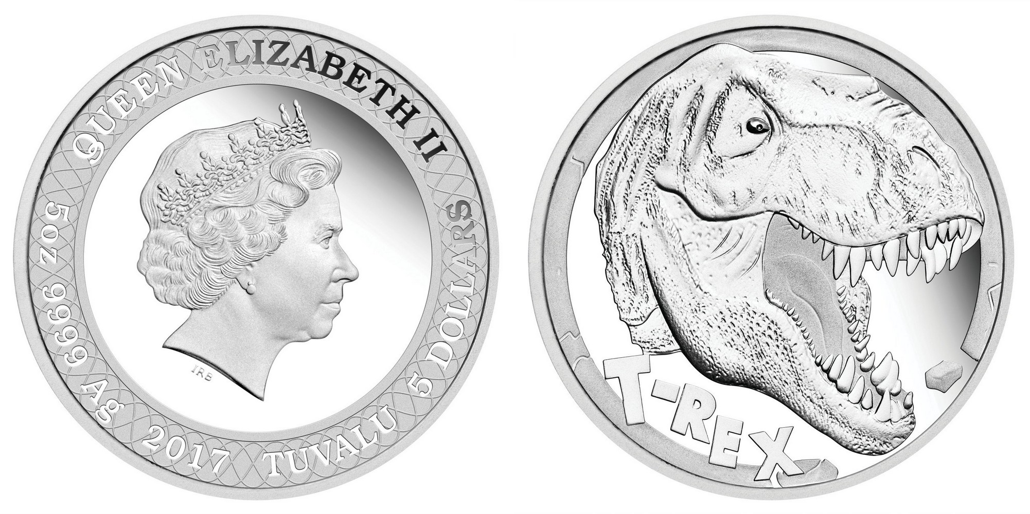 tuvalu 2017 t-rex 5 oz