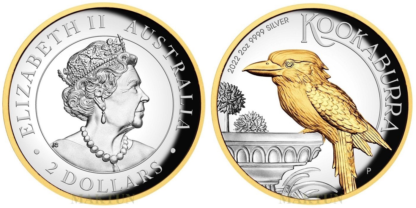 australie-2022-kookaburra-2-oz-plaq-or