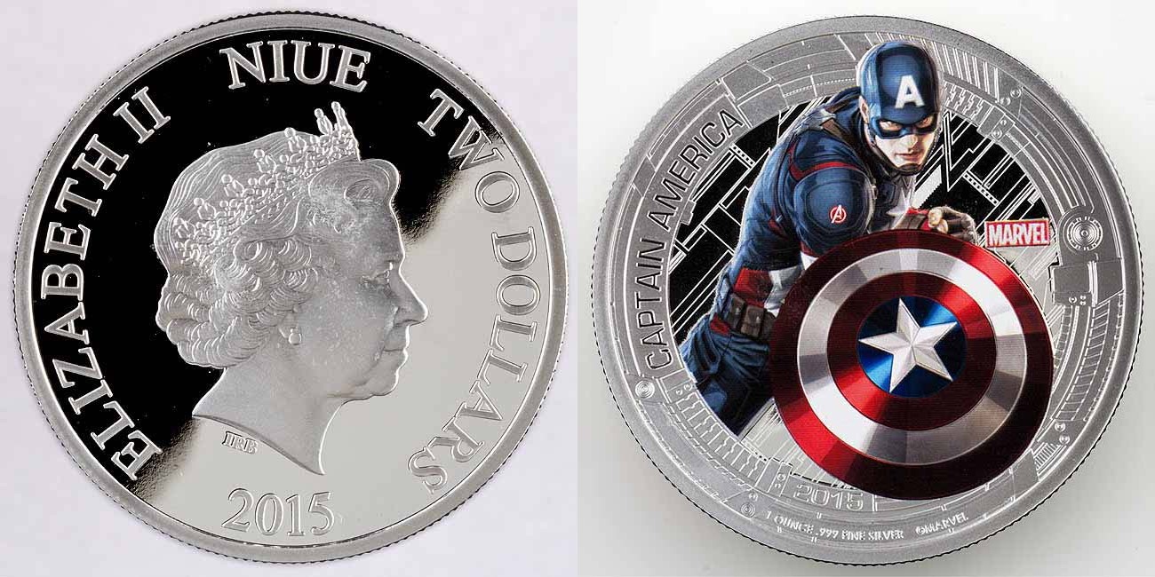 niue 2015 avengers captain america