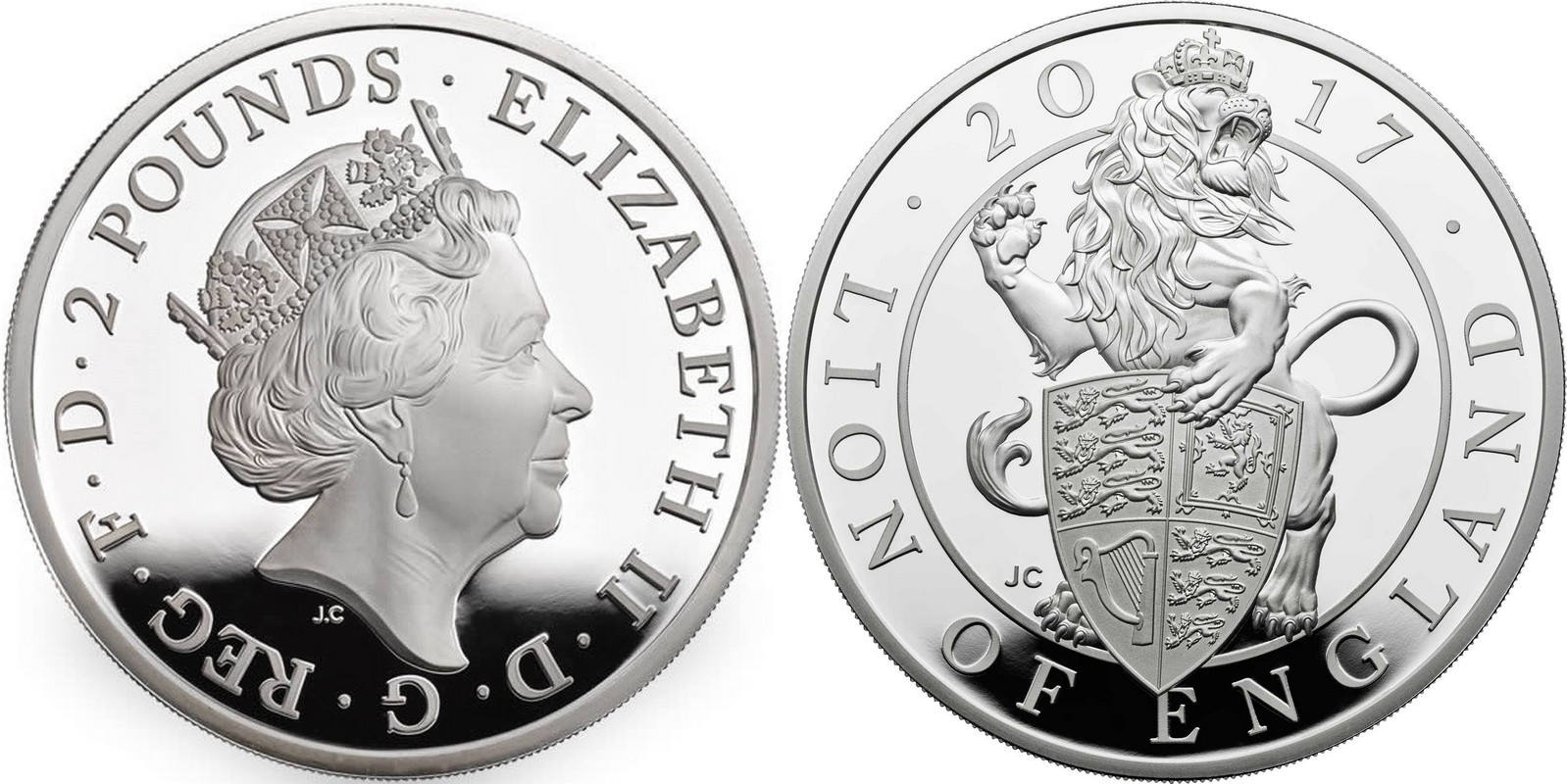 angleterre 2017 lion d'angleterre proof