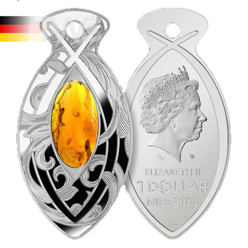 niue 2018 pendentif ambre