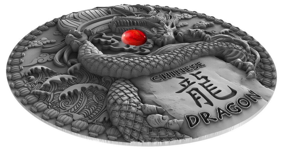 niue 2018 dragon chinois relief