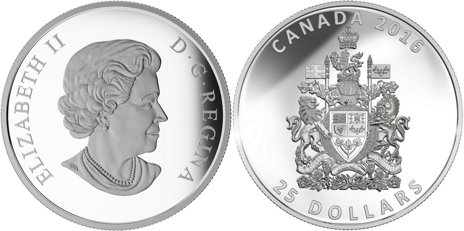 canada 2016 armoiries piedfort