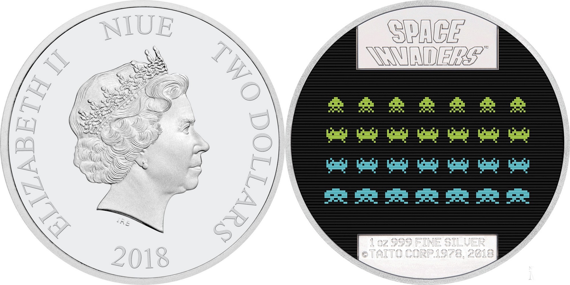 niue 2018 space invaders