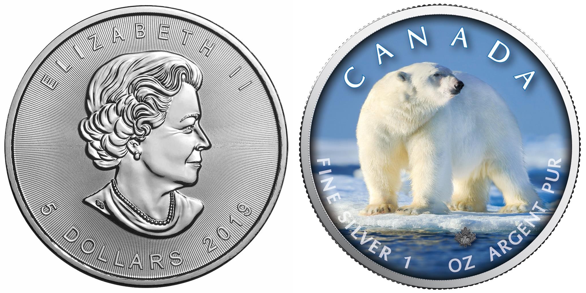 canada 2019 maple leaf ours polaire