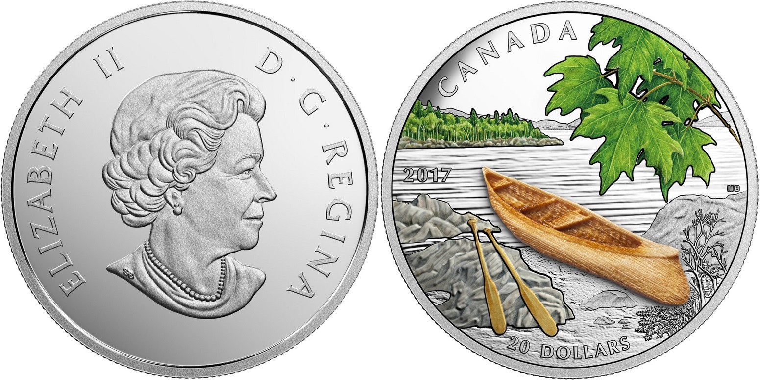 canada 2017 canoe dans un paysage serein