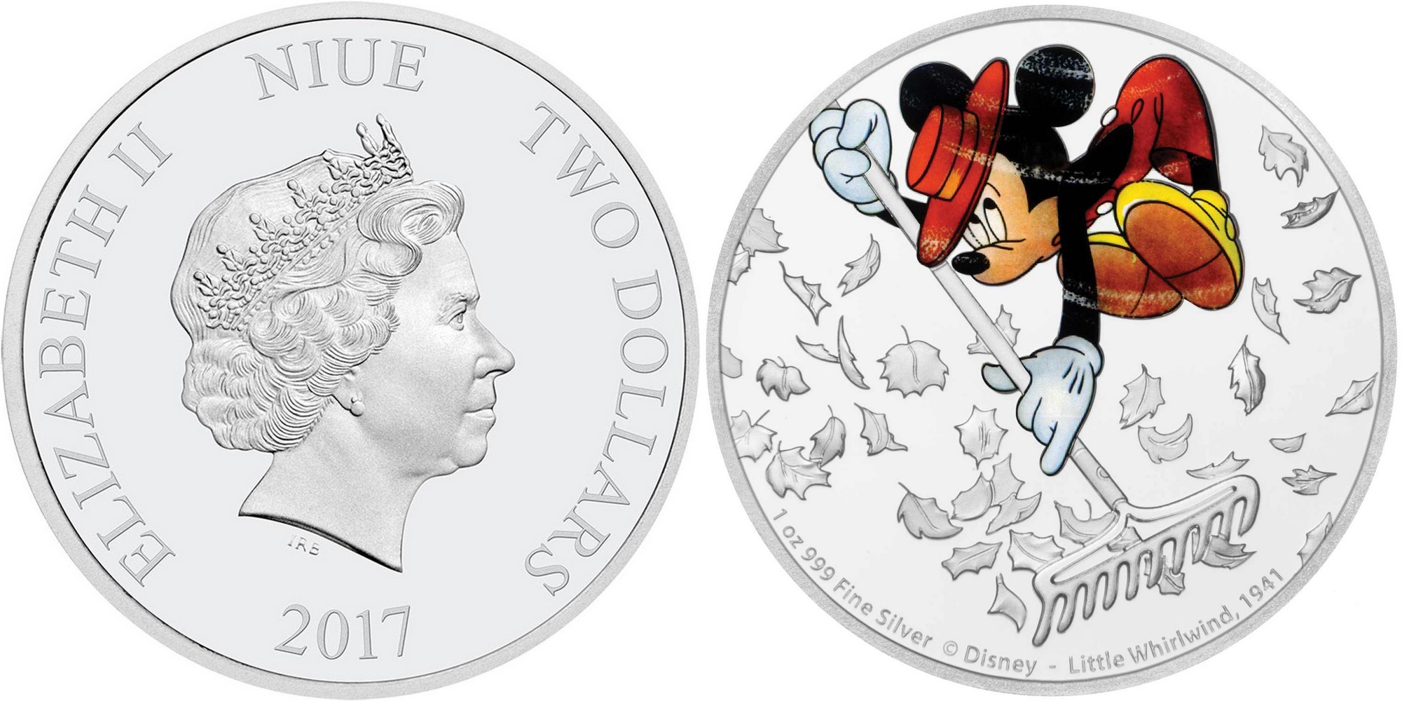 niue 2017 mickey mouse le petit tourbillon