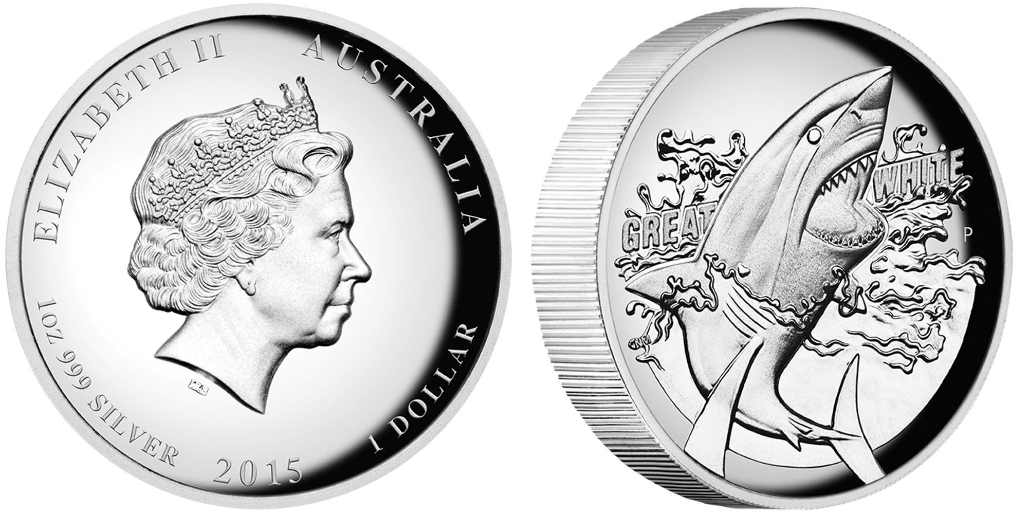 australie 2015 grand requin blanc haut relief
