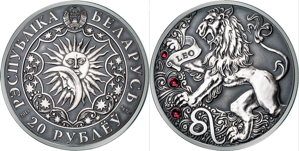 belarus 2015 zodiaque lion