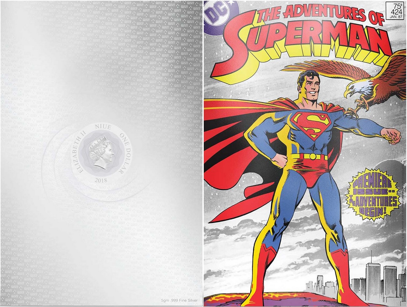 niue 2018 comics billet superman 2
