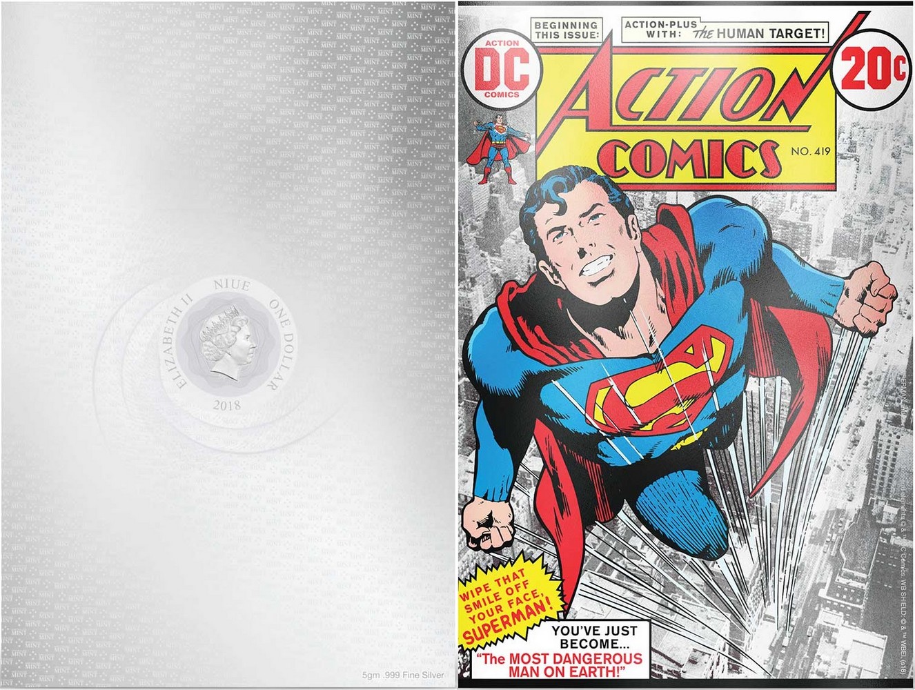 niue 2018 comics billet superman 3