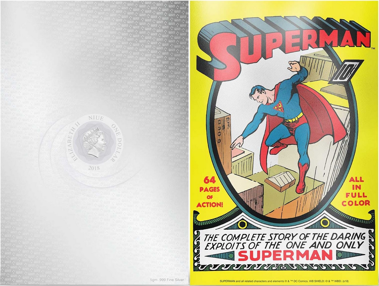 niue 2018 comics billet superman 6
