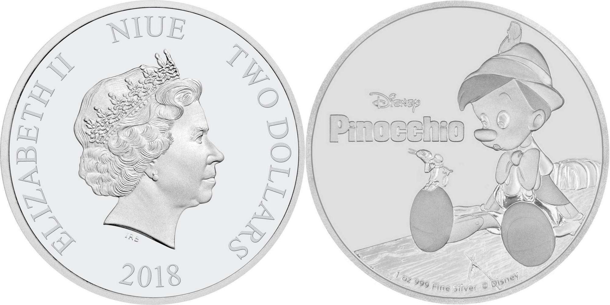 niue 2018 disney pinocchio