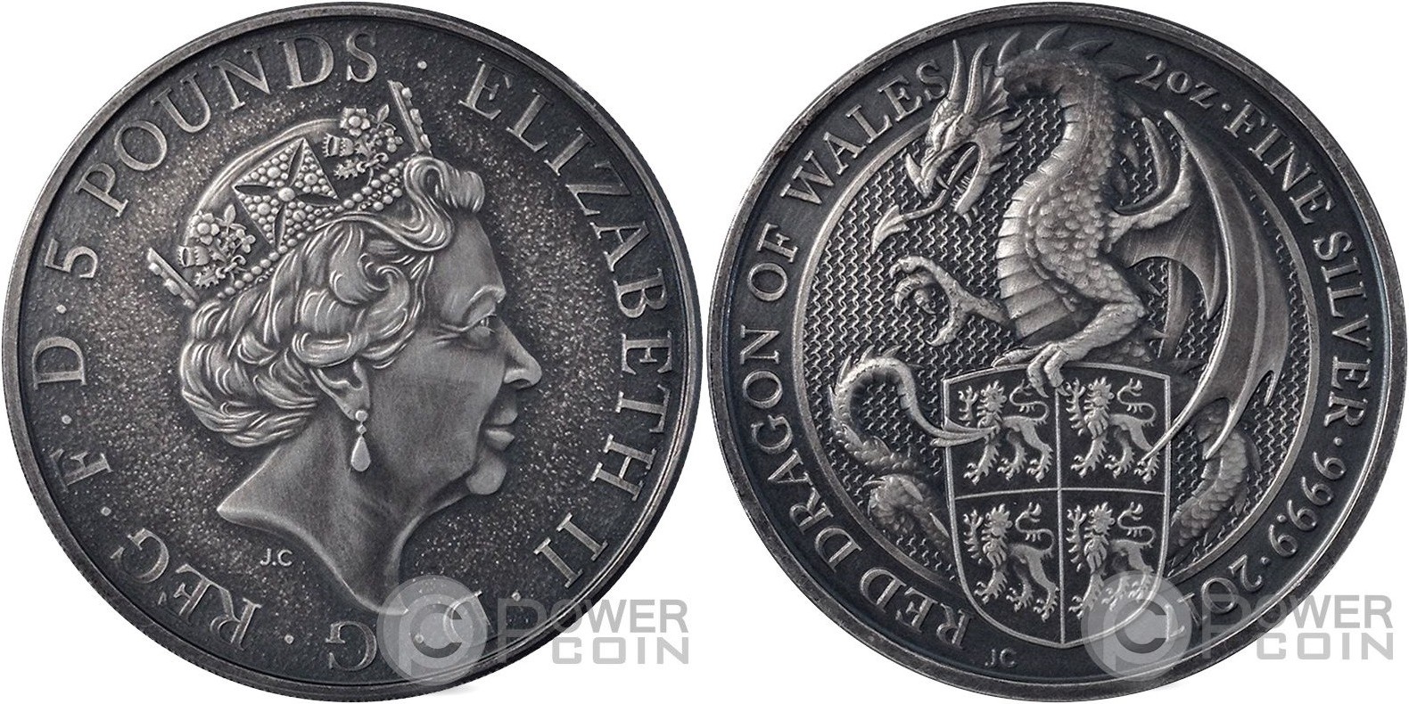 angleterre 2017 dragon rouge de galles antique