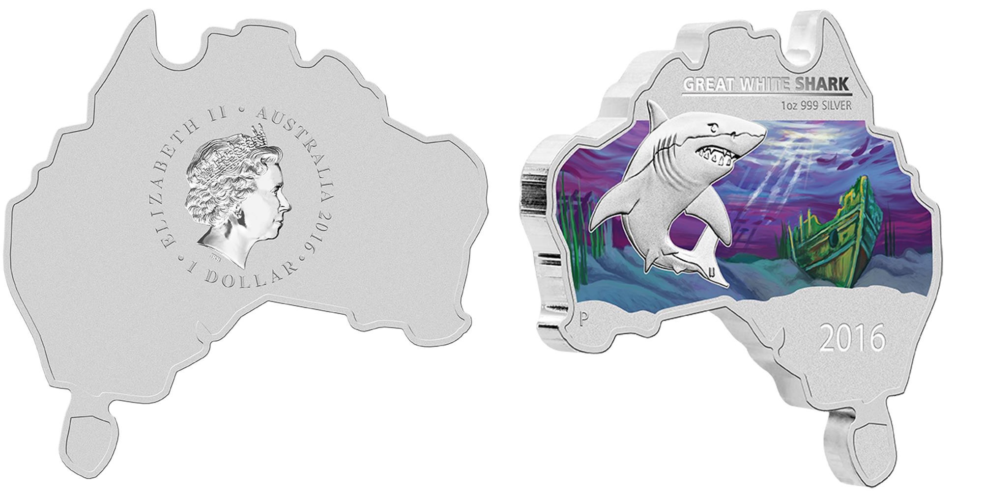 australie 2016 requin blanc map