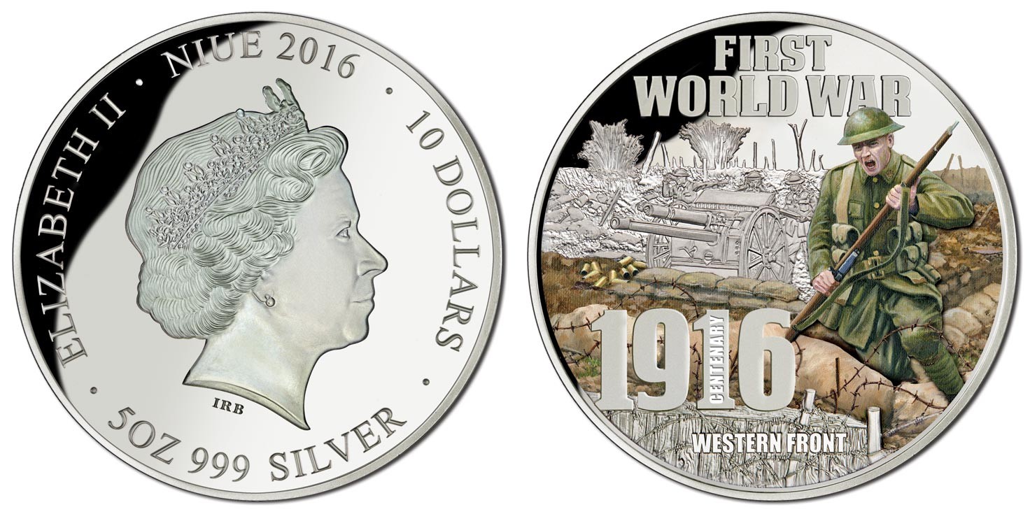 niue 2016 front de l'ouest 5 oz