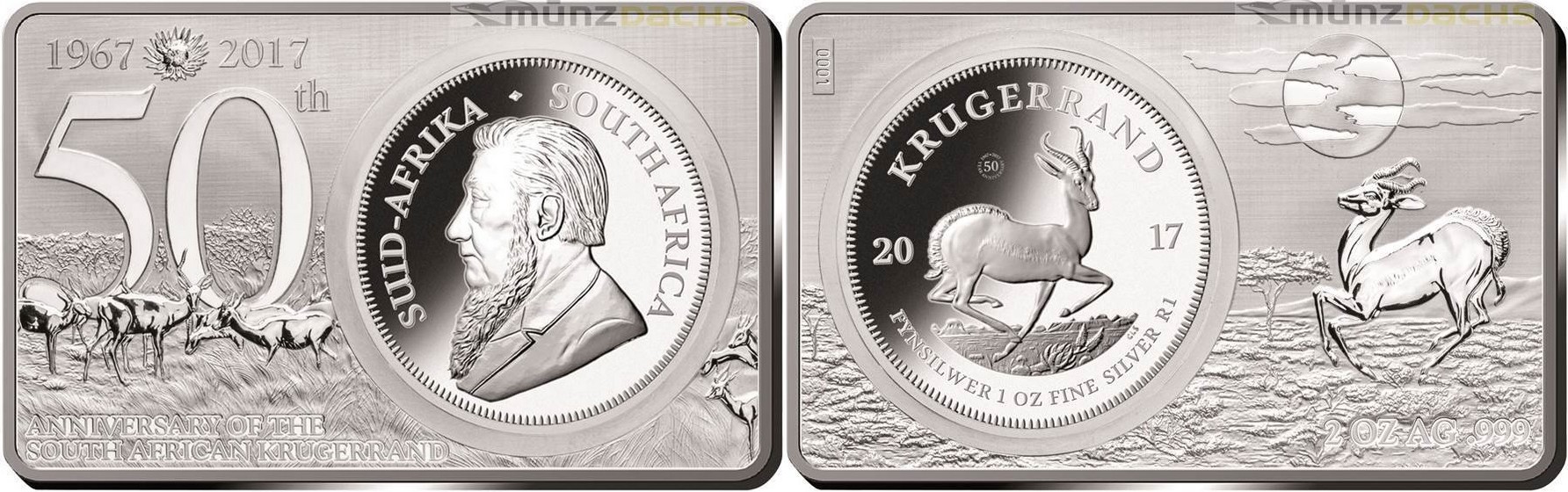 afrique du sud 2017 50 ans du krugerrand