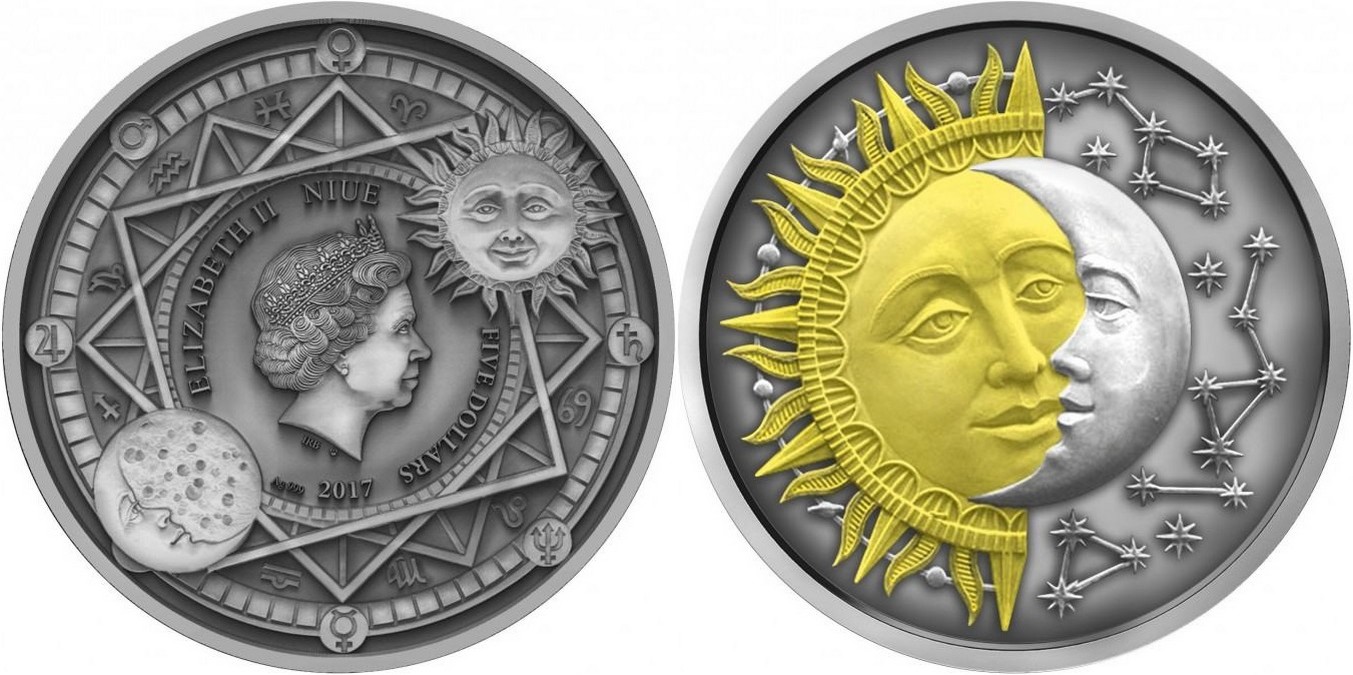 niue 2017 soleil & lune