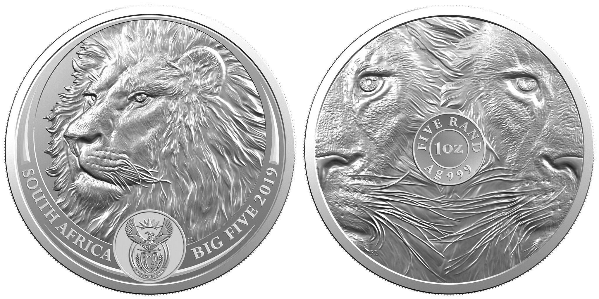 afrique du sud 2019 big five lion UNC