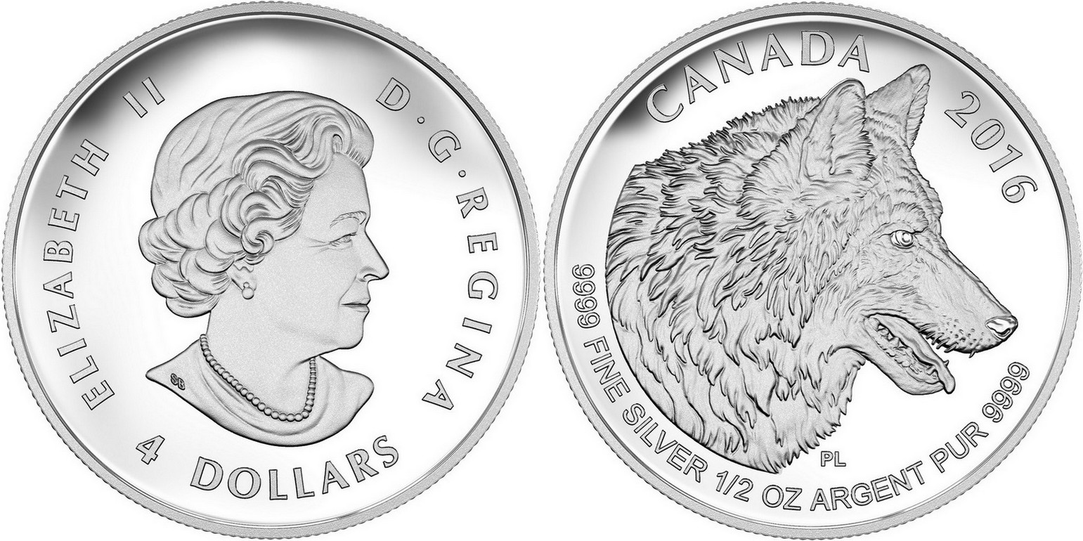 canada 2016 loup set divisionnaire demi oz