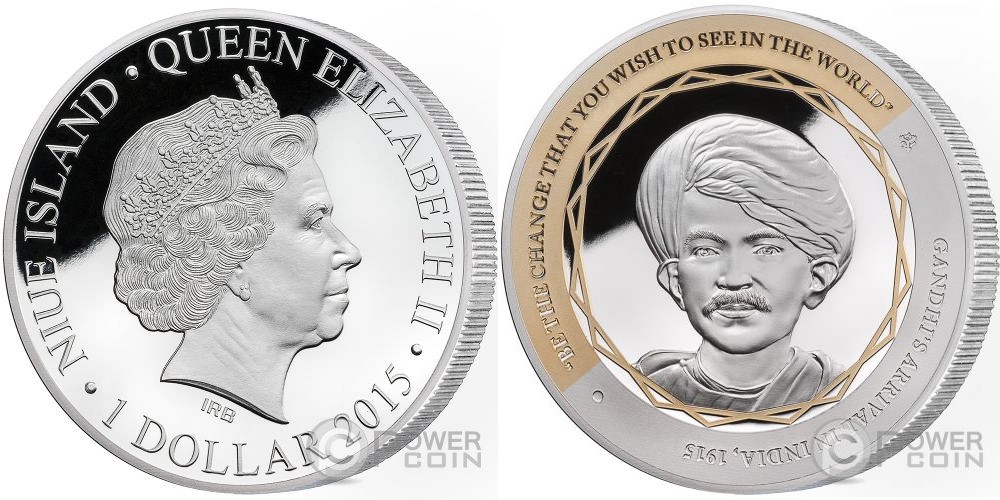 niue 2015 gandhi 1915