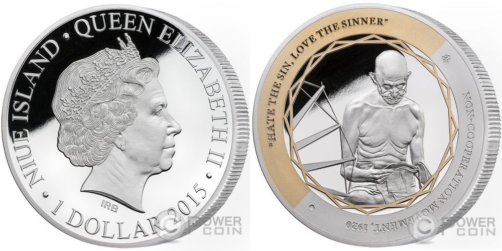 niue 2015 gandhi 1920