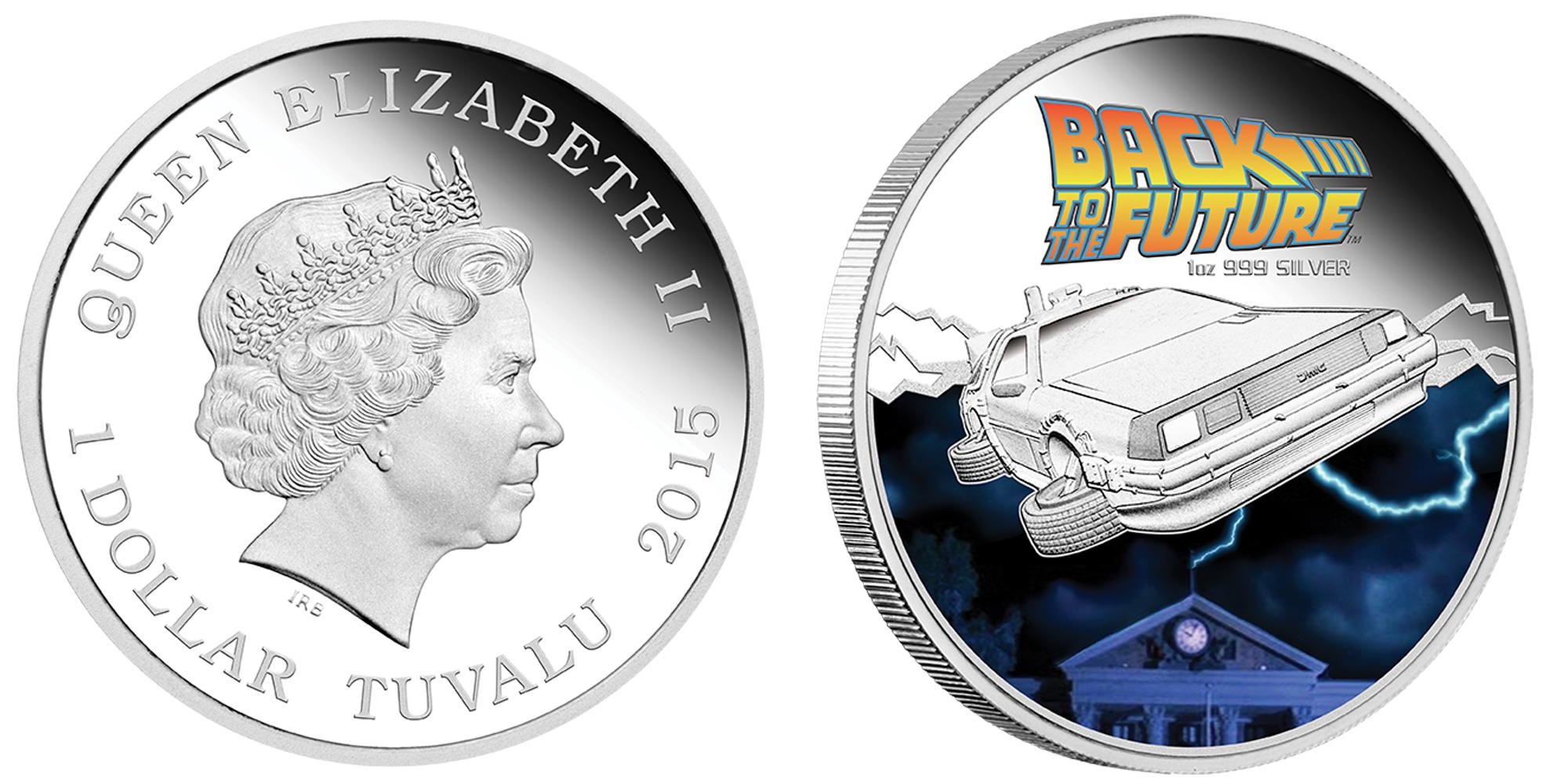 tuvalu 2015 retour vers le futur delorean