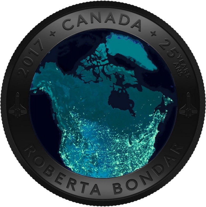 canada 2017 canada vu de l'espace luminescente