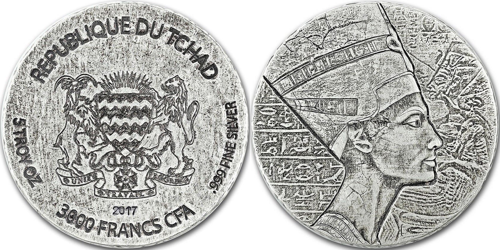 tchad 2017 nefertiti 5 oz