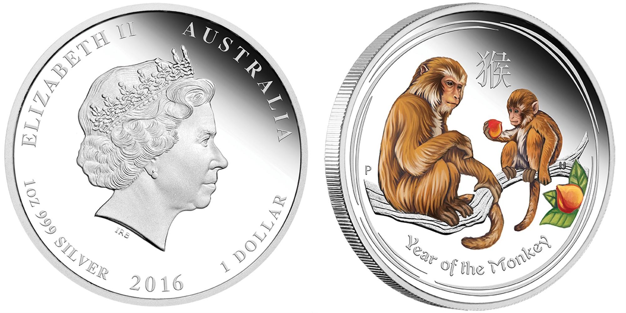 australie 2016 singe couleur 1 oz