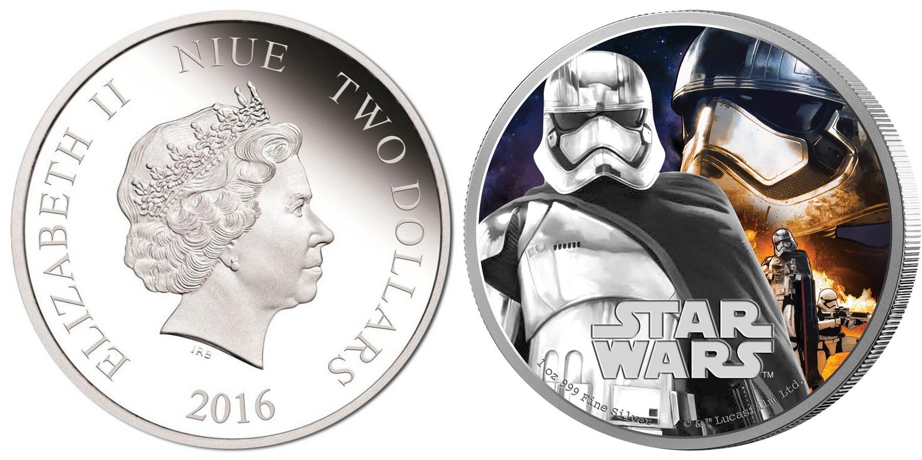 niue 2016 star wars capitaine phasma