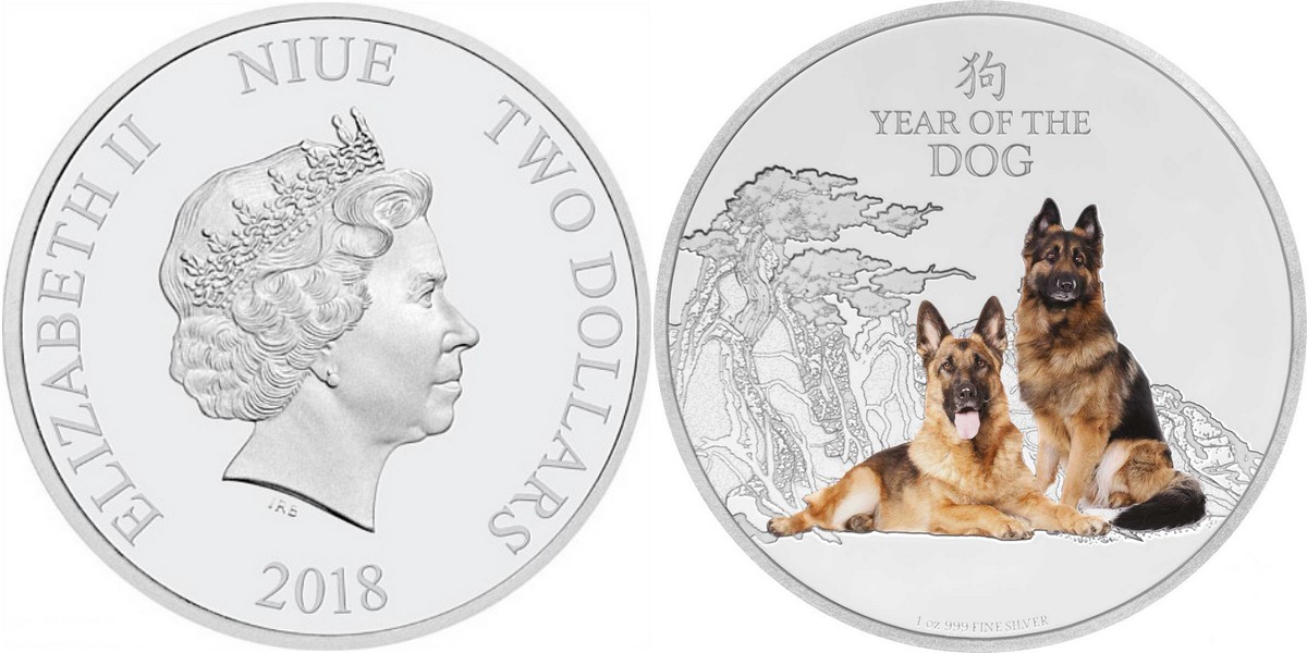 niue 2018 chien berger allemand