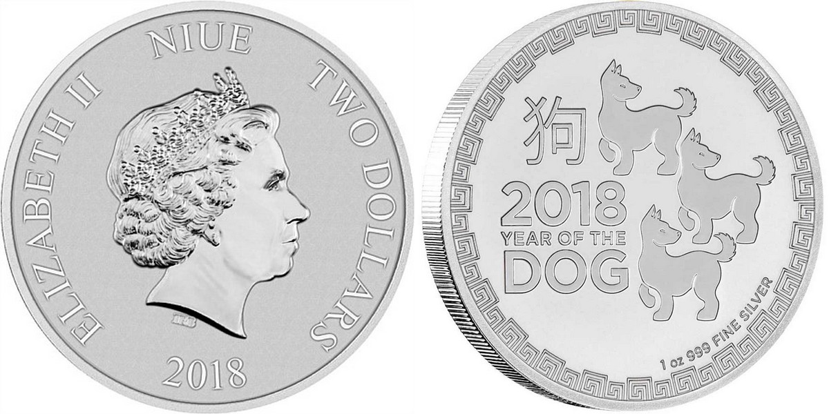 niue 2018 chien bullion