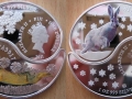 FIDJI 2 x 1 DOLLAR 2011 - ANNEE DU LAPIN